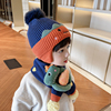 儿童帽子围巾套装冬天宝宝婴儿帽秋冬季护耳帽，男童女童恐龙毛线帽