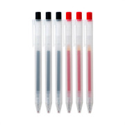 无印良品笔凝胶中性墨水圆珠笔 按动式按压式黑色红色签字笔0.5mm