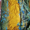 夏季真丝缎千里江山图丝绸缎面，布料定位数码，印花桑蚕丝缎面料