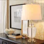 美式欧式现代简约创意时尚卧室床头书房客厅水晶玻璃台灯