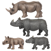 仿真非洲犀牛玩具动物园模型，印度犀牛塑料实心，儿童科教认知摆件