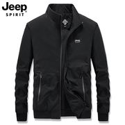 jeep吉普加绒外套男冬季保暖中老年爸爸，冬装加厚休闲运动夹克