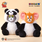 正版猫和老鼠可爱熊猫公仔毛绒玩具汤姆猫杰瑞鼠变装玩偶儿童礼物
