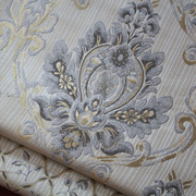 欧式沙发布料高档提花面料，浅灰混纺大花diy手，工布宽幅沙发套