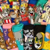 出口日本卡通袜子女士袜子，短筒袜子猫，和老鼠卡通可爱短袜动漫周边