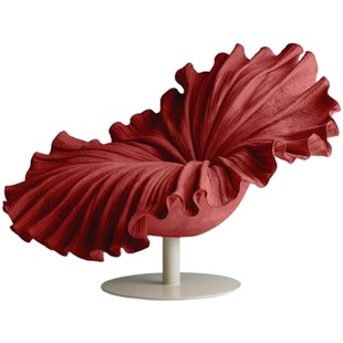 花瓣椅轻奢意大利设计师高级感创意，异形旋转花朵椅网红单人休闲椅