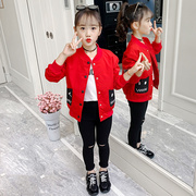 韩国女童外套秋装2m021洋气儿童中大童春秋女孩棒球服夹克上