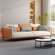 科技布艺沙发客厅大小户型直排轻奢2023年三人位沙发现代简约