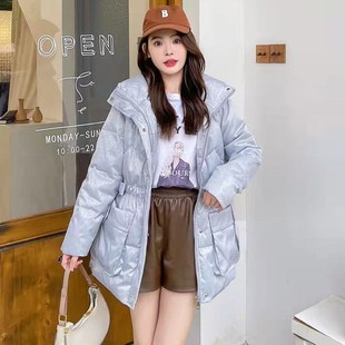 羽绒棉服女中长款2021冬季韩版修身显瘦时尚百搭外套棉衣棉袄
