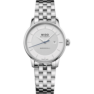 瑞士mido美度贝伦赛丽系列，女士钢带机械手表m037.207.11.031.00