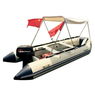 钓鱼船冲锋舟橡皮船，充气船用折叠帐篷遮阳篷不锈钢遮阳棚遮阳伞