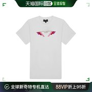 香港直邮ARMANI 阿玛尼/女士黑色老鹰翅膀图案短袖T恤6H2T7J J95Z