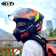 KYT全盔摩托车头盔夏季男士防雾双镜片R2R进口机车头盔男女士