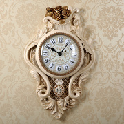 丽盛欧式挂钟客厅豪华摇摆钟表静音创意复古时尚简约现代大号时钟