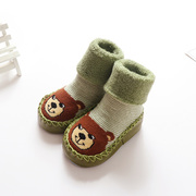 0-6个月新生婴儿学步袜地板鞋子防滑点胶袜卡通地板鞋防滑袜秋冬