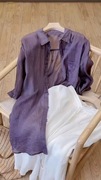0446高级感中长款紫色防晒衬衫，夏季薄款别致慵懒风，气质休闲上衣女