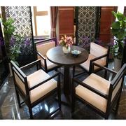 售楼处部洽谈沙发桌椅组合新中式，现代古典样板房间，客厅实木餐桌椅