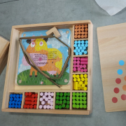 颜色匹配游戏盒早教儿童益智拼板立体幼儿，手工智力拼图教玩具套装
