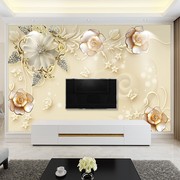 8d欧式客厅电视背景墙壁纸5d装饰壁画3d立体墙纸现代简约墙贴自粘