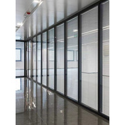 办公室全钢整体防火玻璃隔断公司会议室铝合金百叶钢化玻璃隔断墙