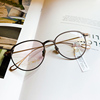 超轻眼镜架6g纯钛近视复古文艺小圆框女防蓝光平光护目眼镜框8306