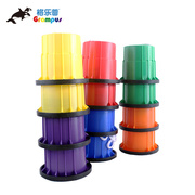 彩色高跷台湾格乐普幼儿园儿童平衡桶踩桶前庭平衡平衡石玩具