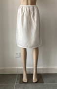 两件夏季桑蚕丝基本款高腰半身衬裙真丝开衩裙子内衬白色