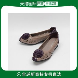 韩国直邮女士 平底花纹镂空 大花纹 装饰 皮 单鞋 平底鞋
