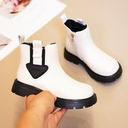西瓜西女童靴子，2023秋冬季儿童马丁靴短靴男小公主单靴中筒