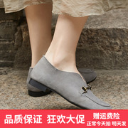 女士老北京布鞋单鞋浅口平底平跟妈妈鞋透气软底，黑色工作鞋上班鞋