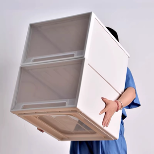 衣服储物箱塑料收纳箱抽屉式透明衣柜收纳柜内衣，收纳盒衣物整理箱