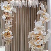 巨型纸花超大褶皱纸艺拖尾花婚礼背景花橱窗装饰花艺造型纸花道具