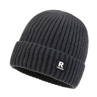 秋冬季男士韩版保暖针织帽户外加绒防寒套头帽青年毛线帽子