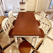 全纯实木餐桌椅美式伸缩大圆桌地中海环保原木吃饭桌小户型定订制
