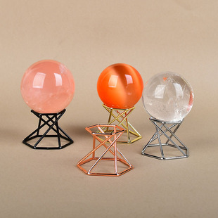 水晶球金属底座支架家居装饰铁艺工艺品玻璃球底托摆件展示架