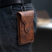 真皮手机包6-6.5寸7寸男竖款时尚腰带手机套挂包多功能穿皮带腰包