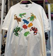Autismss宝藏屋美式复古卡通短袖青蛙动物树蛙创意小清新T恤男女