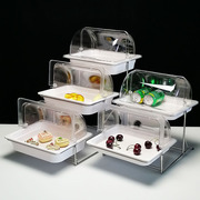 三层果盘带架子欧式透明水果，盘架蛋糕盘，点心自助餐盘下午茶糕点糖