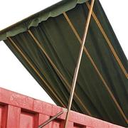甩货车环保篷电动式杆顶盖篷车布渣土帆布防雨布伸缩自动自卸车卷