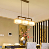 新中式现代简约长方形餐厅吊灯，三头书房吧台灯中国风饭厅餐厅灯具