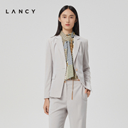 LANCY/朗姿2022秋季女士西装外套宽松高级通勤职业OL西服女