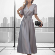 Pasinoe香港女装连衣裙2024年夏季高端欧货天丝长裙
