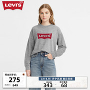 levi's李维斯(李，维斯)女士，灰色圆领宽松时尚卫衣18686
