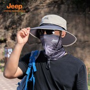 jeep帽子男士夏季渔夫帽男户外钓鱼防晒帽，男款登山防紫外线太阳帽