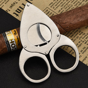维克斯超薄便携式蝙蝠型双刃雪茄剪不锈钢双刃手握式雪茄配件工具