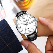 高档皮带双士手表款品牌镂空机械手表男瑞士夜光日历