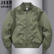 jeep吉普春秋款男夹克美式休闲工装，军旅式外套，飞行棒球领中年男装