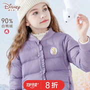 迪士尼女童羽绒服冬季儿童外套中大童，轻薄内胆保暖白鸭绒(白鸭绒)洋气童装