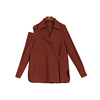 yssi·碧鬟红袖羊毛气质，设计款长袖，方领短款手缝扣女