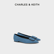CHARLES&KEITH24春夏SL1-71790026时尚尖头气质通勤平底单鞋